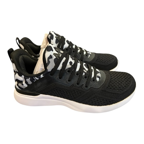 APL: Athletic Propulsion Labs Women's Techloom Tracer Sneakers, Black/Leopard 5 - Picture 2 of 6
